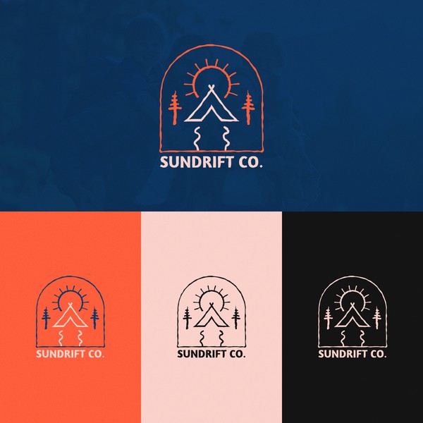 Logo concept for travel and outdoor products company