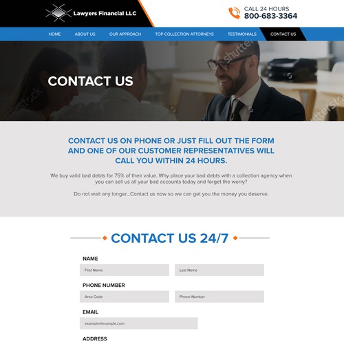Debt Collection Website Design by idea@Dotcom