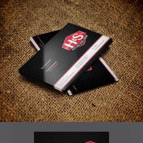 car repair business card psd