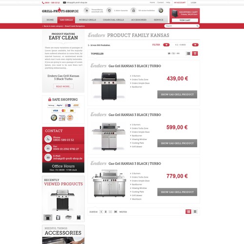Online-Shop Design: New design for grill-profi-shop.de Réalisé par Ananya Roy