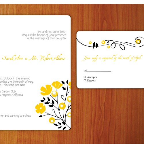 Letterpress Wedding Invitations Design by lutijena