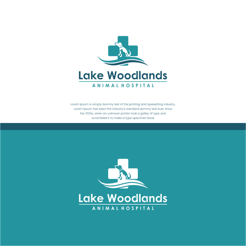 Veterinary logo design for a small animal hospital located next to a lake! Design by amarta_art®