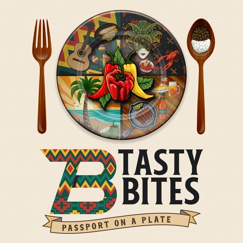 Design a Bold, Soulful Logo for Tasty Bites – Caribbean Meets Southern Comfort Design by HUSN ®️