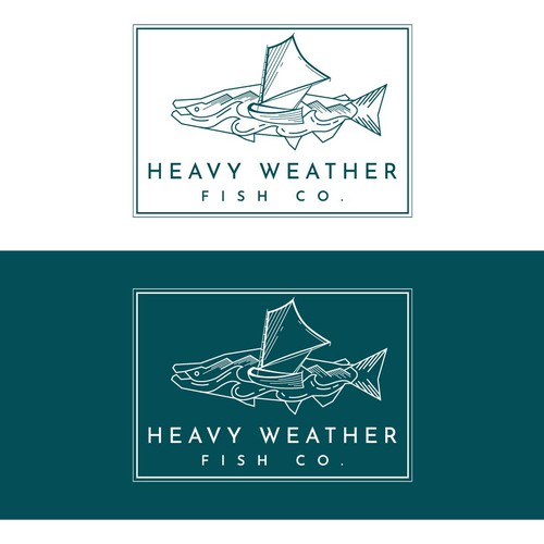 Simplistic and outlined logo for Alaskan commercial fishing business Design by ReeVi