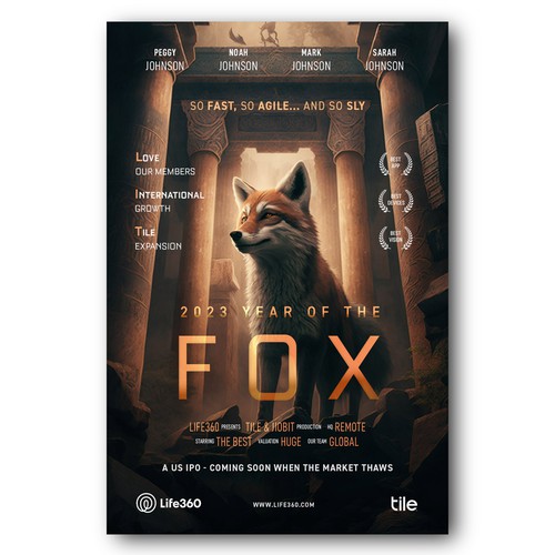 Life360 2023 Year of the Fox Poster Design by ashous™