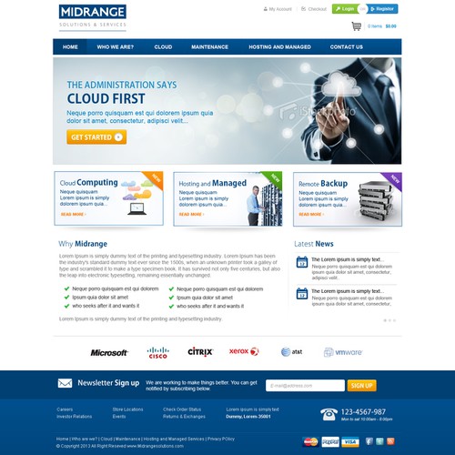 Proposta di design per un contest della categoria Design di sito web realizzata da AxilSolutions