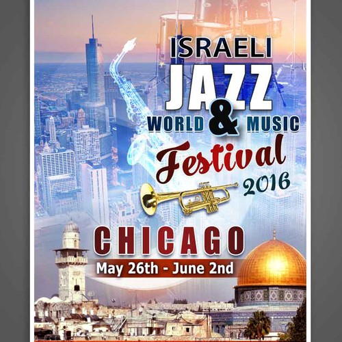 Israeli Jazz and World Music Festival Ontwerp door art_satyajit
