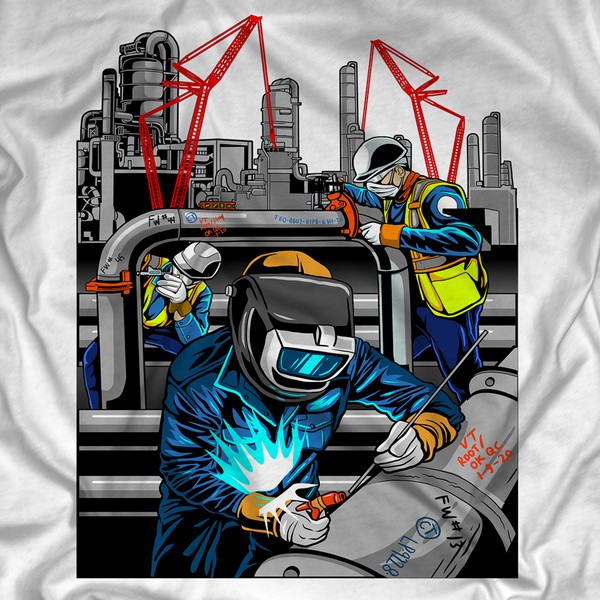 Design by Ridha Keytha titled "Construction Welding, Pipe Fitting, Process Plant Design"