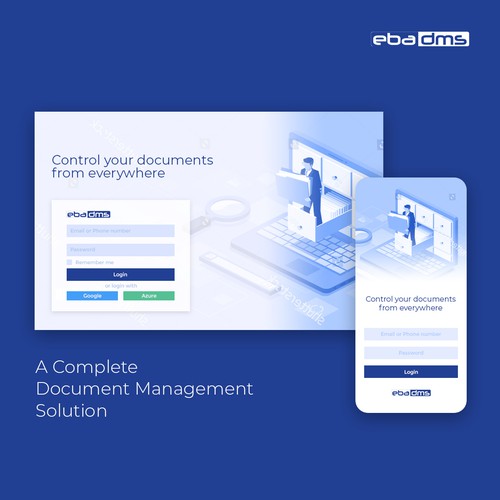 Design a login page for our document management system - EBA DMS Design by Design Nation™