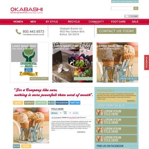 New website design wanted for Okabashi デザイン by webdesignpassion