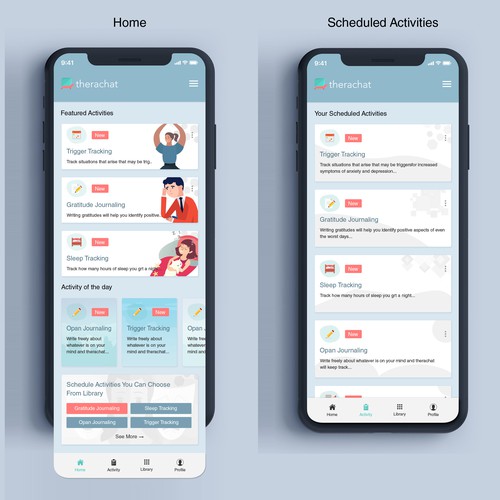 Mental Health App needs fresh design ideas Réalisé par xPrtDesigner