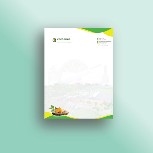 We need  letterhead design for our agricultural farm with production and sale of regional products Design by Raazaaftab