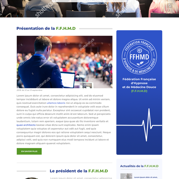 Home page design for FFHMD