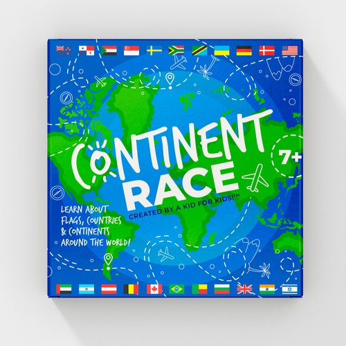 Continent Race - Kids Game -  Learn about the World!-ontwerp door Kate Design ❤️