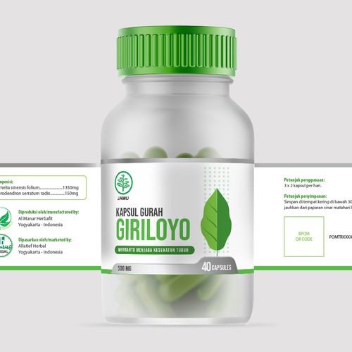 Design a Fresh, Simple, and Neat Label for An Herbal Supplement Bottle Design by yulianzone