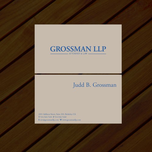 Help Grossman LLP with a new stationery Diseño de Concept Factory