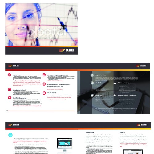 Design an amazing e-brochure for a not-so-typical accountancy firm! Design by bmp design