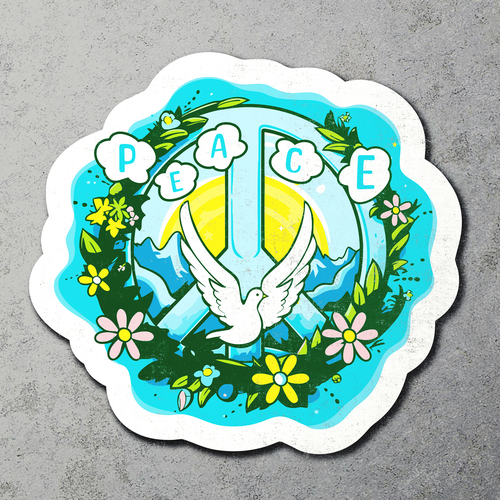 Design A Sticker That Embraces The Season and Promotes Peace デザイン by Zackmoore