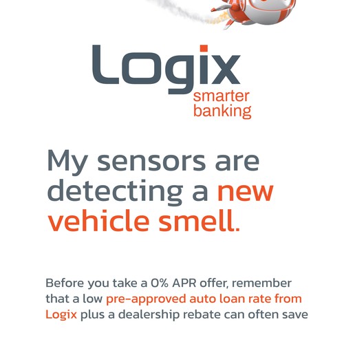 Custom font for Logix Federal Credit Union Mascot Design by Inspiremind