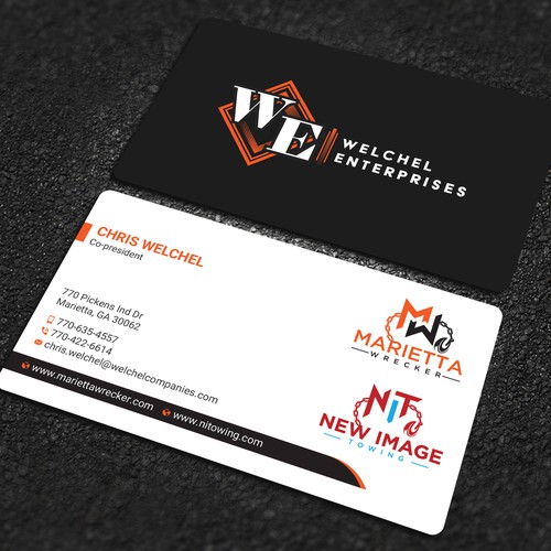 Powerful business card for large towing enterprise Design by prosenjit_P