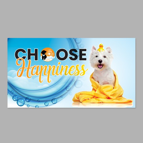 Choose Happiness Banner Design Design by DezinDragonz