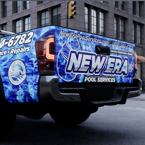 Design a one of a kind Pool Maintenance truck wrap Design by ✨Elis Alves✨