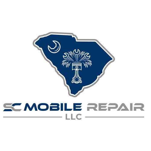 "South Carolina logo made of tools for mobile mechanic" winning Postcard, flyer or print