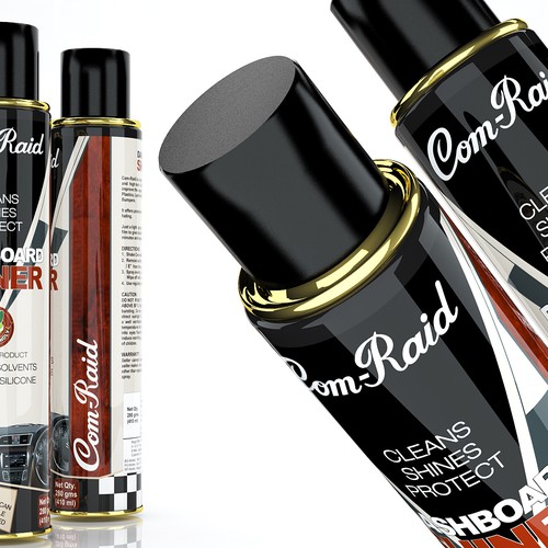 Product Label Design for AEROSOL CAN DASHBOARD SHINER SPRAY Design by DagDigi