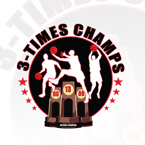 Basketball Logo for Team 'Three-Time Champs' - Your Winning Logo Featured on Major Sports Network Design by Artist86