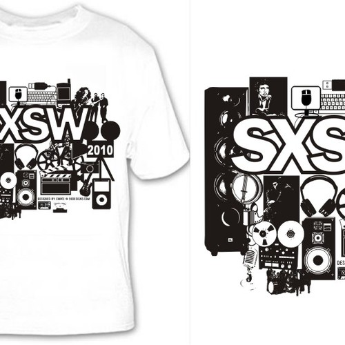 Design Official T-shirt for SXSW 2010  Design by cwike