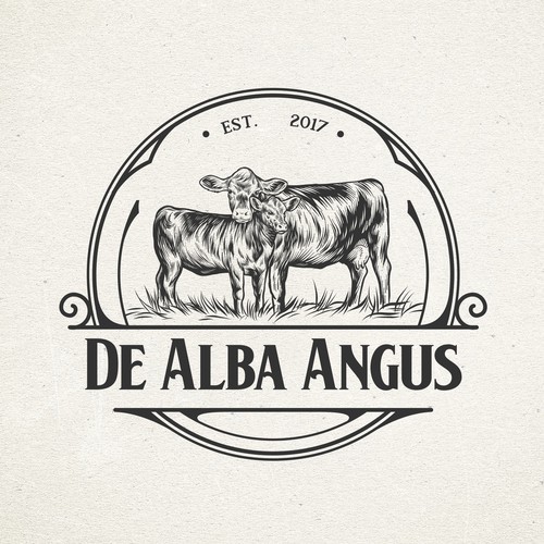 Logo for a Black Angus Cattle Ranch Design by Raptor Art