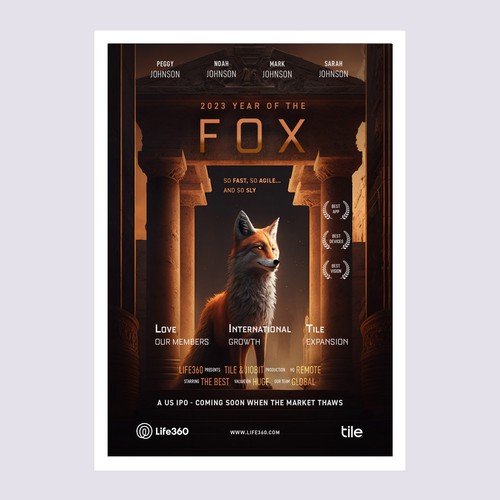 Life360 2023 Year of the Fox Poster Design by ashous™