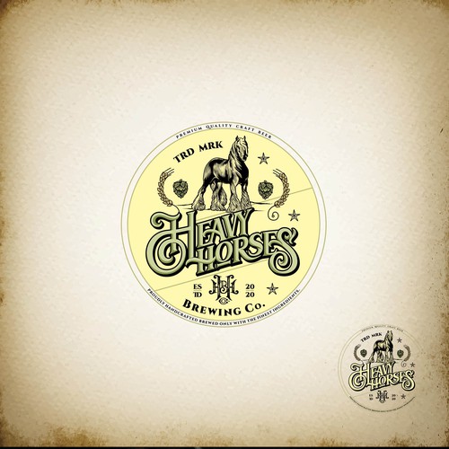 Vintage horse logo for a local brewery Design por F.canarin
