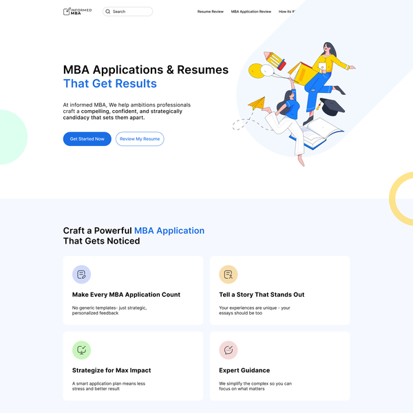 Informed MBA Website UI UX
