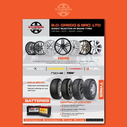 rim and tyre business flyer Design by Pawan Kumar Droch