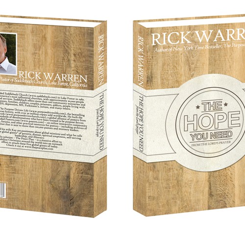 Design Rick Warren's New Book Cover Diseño de tom lancaster