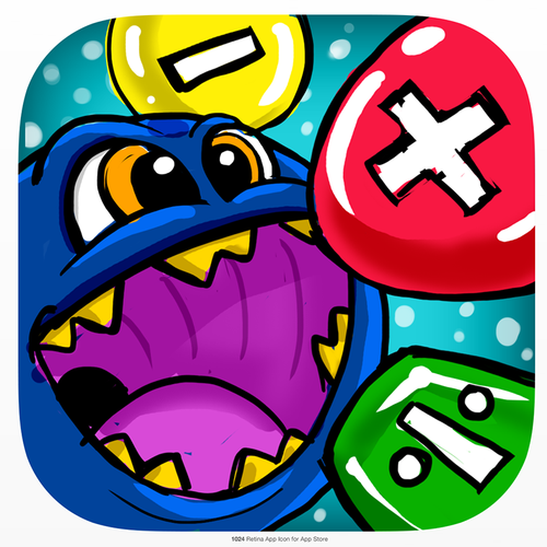 Create a beautiful app icon for a Kids' math game デザイン by Joekirei