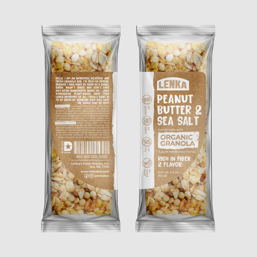 Craft Granola Bar Packaging for Millennials Design réalisé par Aysham Ismayil