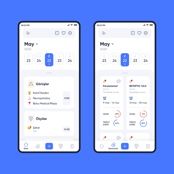 Design realizzato da ElvinMahdi intitolato "Health App design"