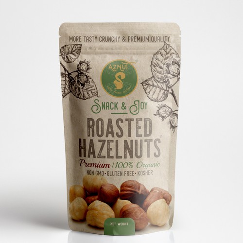 Create a great product package for Aznut hazelnuts Design by znakovanj