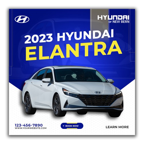 Flyer for Hyundai car dealership showing off the new Palisade and Elantra Design by Bahadurk