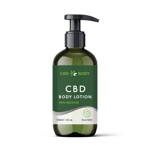 CBD Body Lotion Label Design Contest Design by MMX