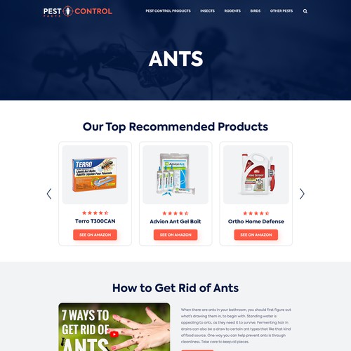 Exciting and fun web design for pest control website Design by TorToi