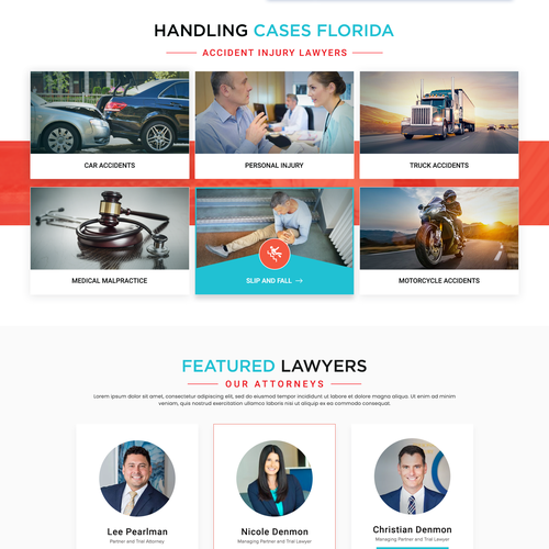 We need a modern and sleek updated web design for our personal injury law firm Design by VirtuaLPainter