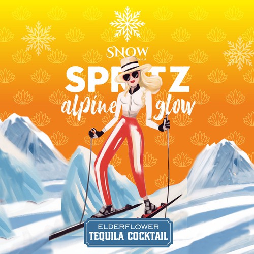 Snow Tequila Cocktail CANS Design by familydog