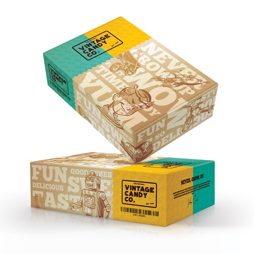 Design An Interesting Retail Vintage Candy Box / Subscription Candy Box!  (non gender or age specific, see details) Design by LoudFrog