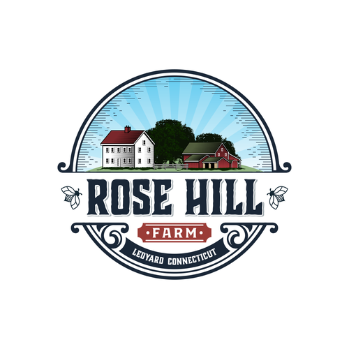 Historic New England Farm producing elegant honey ISO a legacy worthy logo Design by Rockbillity™