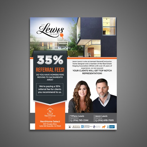 Create a captivating flyer for Real Estate Team Design by Dzhafir