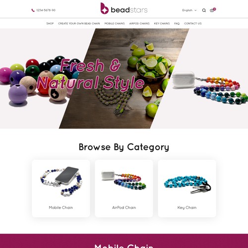 Designs | Create a wonderful homepage for colorful mobile chains based ...