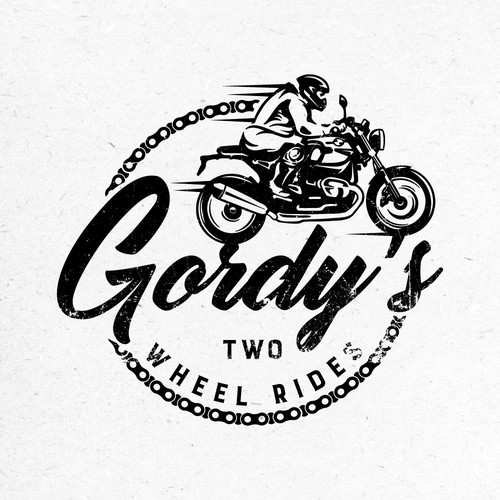 Two-Wheel Rides Logo Design réalisé par AlarArtStudio™